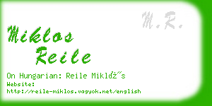 miklos reile business card